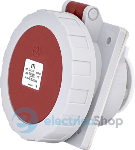 Розетка вбудована  EEH-3253  IP67 (32A, 400V, 3P+N+PE), ETI 4482087