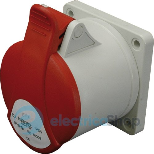 Розетка встроенная прямая EER-3243  IP54 (32A, 400V, 3P+PE), ETI 4482094