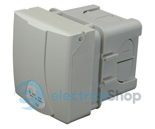 Розетка в коробці внутрішньої установки  EZB-16S  IP44 (16A, 250V, Schuko), ETI 4482097
