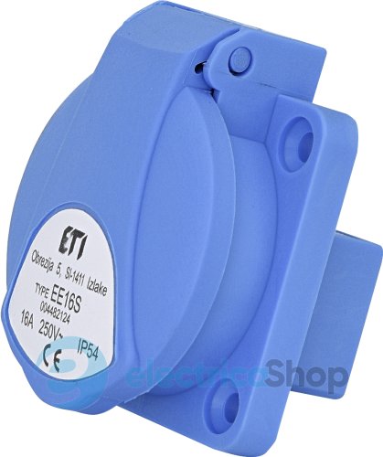 Розетка вбудована  EE-16S  IP54 (16A, 250V, Schuko), ETI 4482124