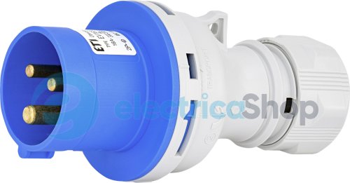 Вилка кабельна EV-1632  IP44 (16A, 230V, 2P+PE), ETI 4482016