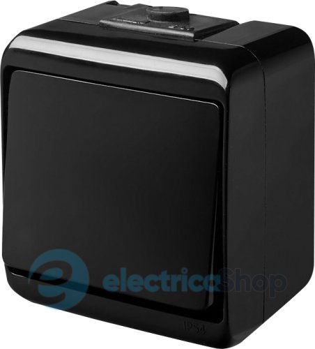 Выключатель 1-клавишный VHE-1-BL (черный, IP54) ETI Hermetics 4668080