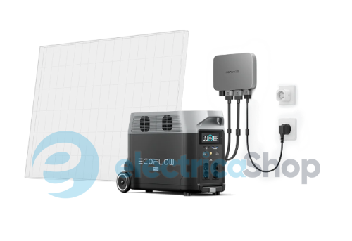Комплект EcoFlow PowerStream – микроинвертор 600W + зарядная станция Delta Pro
