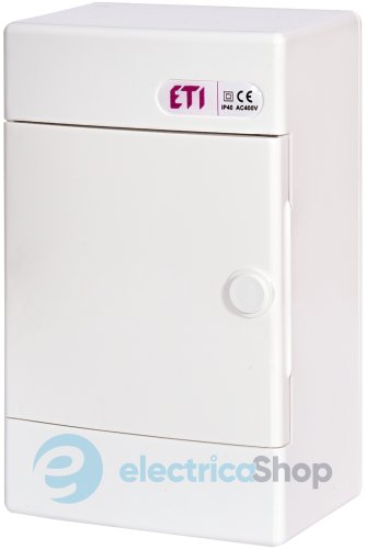 Щит наружный распределительный ECT 4PO (4мод.белая дверца) IP40 ETI 1100141