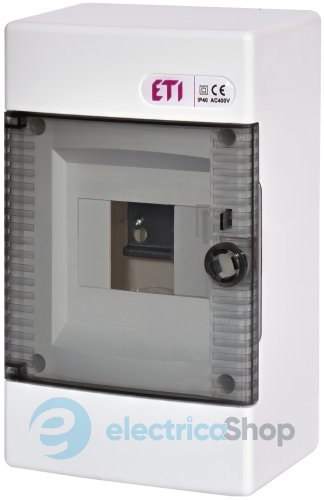 Щит наружный распределительный ECT 4PT (4мод.проз.дверца) IP40 ETI 1100140