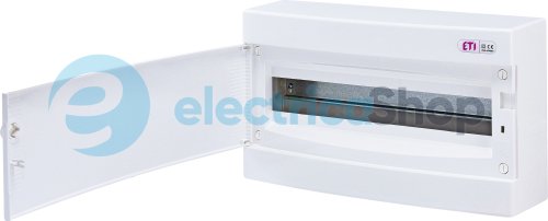 Щит наружный распределительный ECT 18PO (18мод.белая дверца) IP40 ETI 1101007