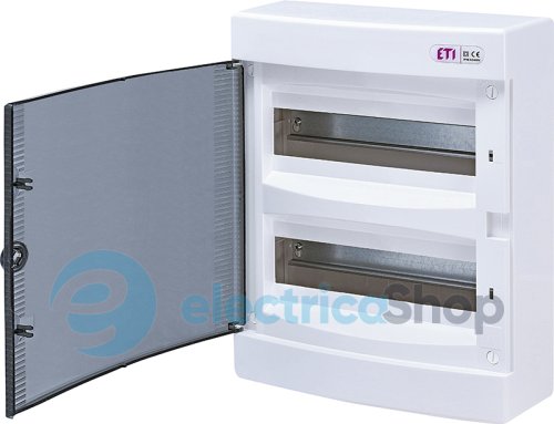 Щит наружный распределительный ECT 24PT (24мод.проз.дверца) IP40 ETI 1101003