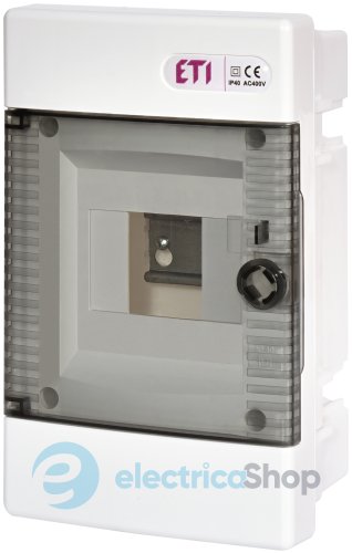 Щит внутрішній розподільний ECM 4 PT (4мод.проз.дверцята) IP40 ETI 1100142