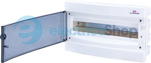Щит внутрішній розподільний ECМ 18PT (18мод.проз.дверцята) IP40 ETI 1101018