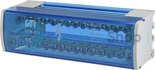 Распределительный блок EDB-215 2p, L+PE/N, 125A (15 выходов) ETI 1102302