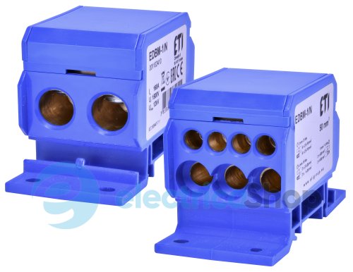 Блок розподільчий EDBM-1/N (160А, 1500V AC/DC, OUT: 1x4-50; 3x2,5-25; 4x2,5-16) ETI 1102410