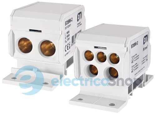 Блок розподільчий EDBM-2 (160А, 1500V AC/DC, OUT: 1x4-50; 2x4-35; 3x2,5-25) ETI 1102401