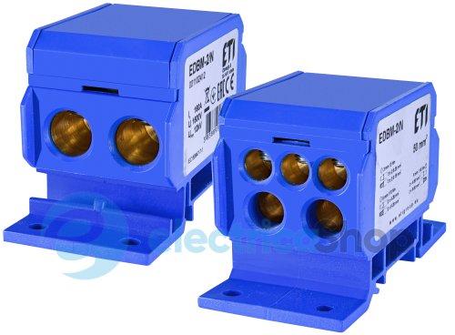 Блок розподільчий EDBM-2/N (160А, 1500V AC/DC, OUT: 1x4-50; 2x4-35; 3x2,5-25) ETI 1102412