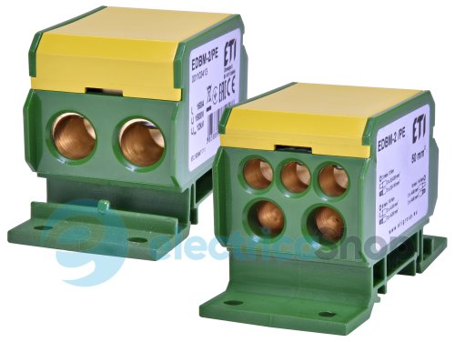 Распределительный блок EDBM-2/PE (160А, 1500V AC/DC, OUT: 1x4-50; 2x4-35; 3x2,5-25) ETI 1102413