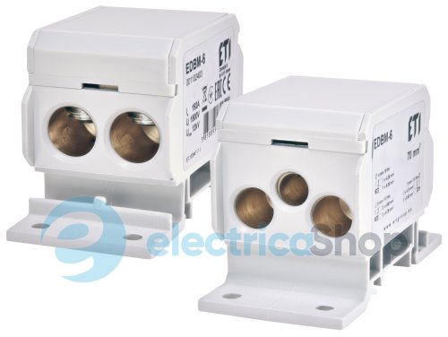 Блок распределительный EDBM-6 (192А, 1500V AC/DC, OUT: 1x4-70; 2x4-50; 1x4-25) ETI 1102403
