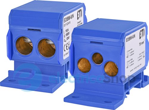 Блок распределительный EDBM-6/N (192А, 1500V AC/DC, OUT: 1x4-70; 2x4-50; 1x4-25) ETI 1102416