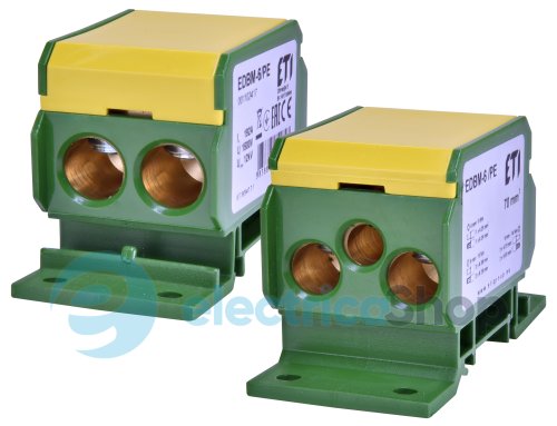 Блок розподільчий EDBM-6/PE (192А, 1500V AC/DC, OUT: 1x4-70; 2x4-50; 1x4-25) ETI 1102417