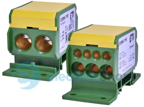 Распределительный блок EDBM-7/PE (192А, 1500V AC/DC, OUT: 1x4-70; 3x2,5-25; 4x2,5-16) ETI 1102424