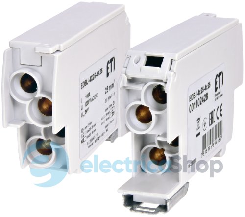 Распределительный блок EDBJ-4x25-4x25 (100A, 1000V AC/1500V DC, IN: 4x25, OUT: 4x25, серый) ETI 1102428