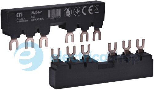 Соединительная шина изолированная IZM63-2 (2xMS/MPE (до 40A) + 2xБ.К. или Н.Р. / 2x MSP0 (до 25A) + Б.К.) ETI 2921307