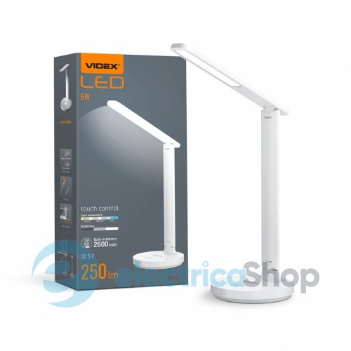LED лампа настольная с акккумулятором VIDEX VL-TF16W 5W 1800-5000K