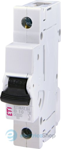 Автоматический выключатель 1p, B, 10A, (4,5 kA) ETIMAT S4 ETI 1910008