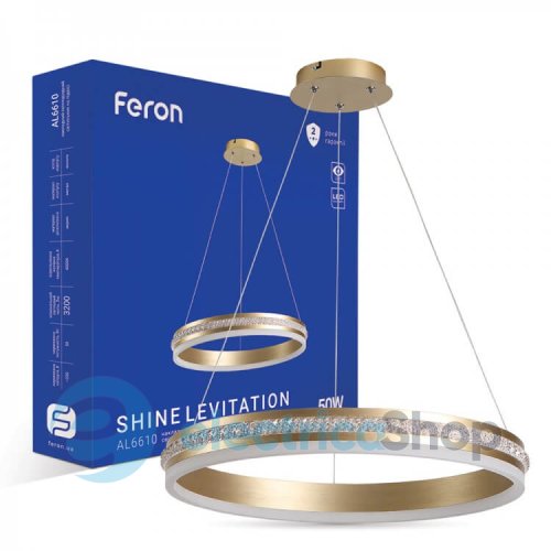 Подвесной светильник Feron AL6610 SHINE LEVITATION 50W 4000K LED 40284
