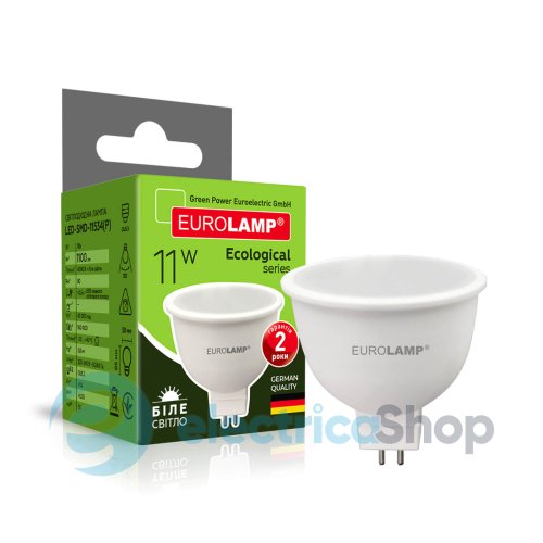 Светодиодная точечная лампа Eurolamp ЕКО MR16 11W GU5.3 4000K LED-SMD-11534(P)