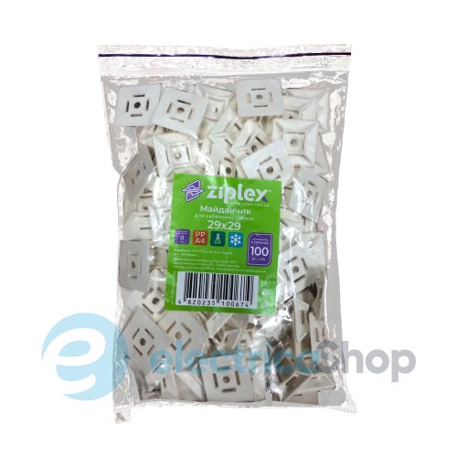 Площадка для стяжки, 29х29мм под шуруп белый Ziplex ПЛ2 29291 (100шт.)