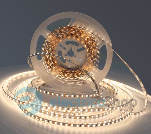 Лента cветодиодная 120 Led/m 4000K 12V, 9.6Вт, IP20 CRI80 RISHANG 2835-120-IP20-NW-8-12 RV08C0TA-A (19547) нейтральный свет