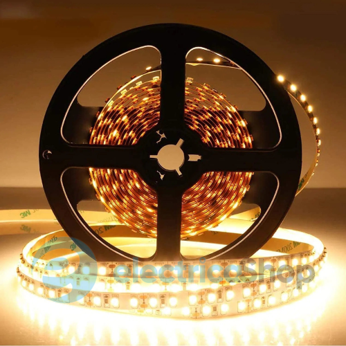 Лента cветодиодная 120 Led/m 2700K 12V, 8.6Вт, IP33 CRI80 e-pcb RISHANG 2835-120-IP33-WW-8-12 RN08C0TA-B (7597) теплый свет