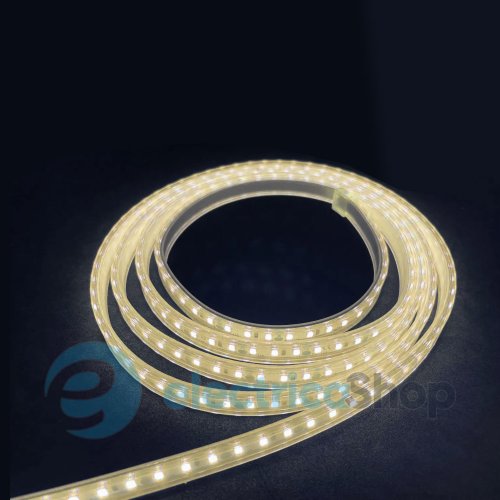 Стрічка світлодіодна 120 Led/m 2700K 12V, 8.6Вт, IP65 CRI80 e-pcb RISHANG 2835-120-IP65-WW-8-12 RN68C0TA-B(8027) тепле світло