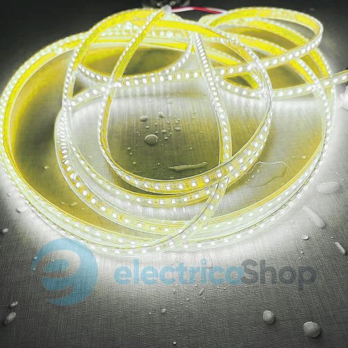 Лента cветодиодная 120 Led/m Yellow 12V, 8.6Вт, IP65 CRI80 e-pcb RISHANG 2835-120-IP65-Y-8-12 RN68C0TA-B (9728) желтый свет