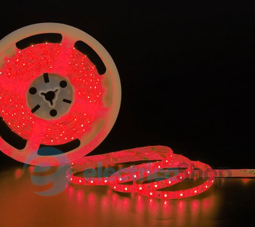 Лента cветодиодная 60 Led/m Red 12V, 5.5Вт, IP33 CRI80 e-pcb RISHANG 2835-60-IP33-R-8-12 RN0860TA-B (8034) красный свет