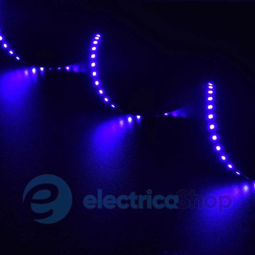 Стрічка світлодіодна 120 Led/m Blue 24V, 9.6Вт, IP20 CRI80 RISHANG 2835-120-IP20-B-8-24 RV08C0TC-A (19667) сине світло