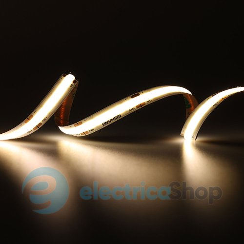 Стрічка світлодіодна 320 Led/m 5000K 24V, 10Вт/м., IP20 CRI90 RISHANG COB-320-IP20-NW-8-24 RM0801EC-A (18865) нейтральне світло