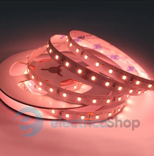 Лента cветодиодная 60 Led/m 2900K (meat) 12V, 5.5Вт. IP33 CRI80 e-pcb RISHANG 2835-60-IP33-WW-8-12 R0060TA-A-1 (19665) для мясных прилавков
