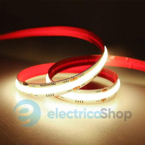 Стрічка світлодіодна 720 Led/m 4000K 24V, 20Вт/м., IP20 CRI90 RISHANG COB-720-IP20-NW-10-24 RM0003EC-A-T (20493) нейтральне світло