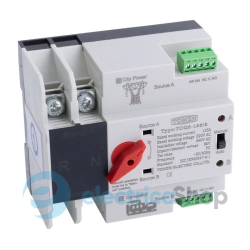 Автоматический ввод резервного питания 2Р 125A/230V TOMZN