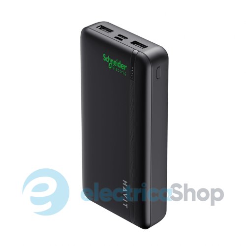 Повербанк с led-фонарем HAVIT HV-PB91 Black 20000mAh лого Schneider Electric черный (не для продажи)