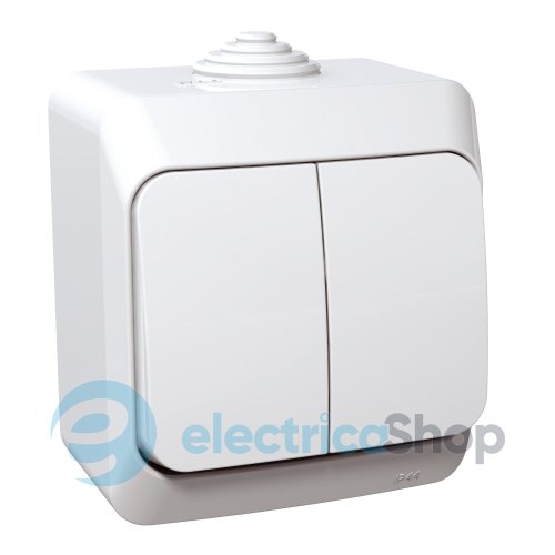 Вимикач 2-кл. зовнішнього монтажу IP44 Cedar Plus Schneider Electric білий
