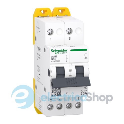 Переключатель 3-х позиционный (I-0-II) iSSW Acti9, 2-п., 25 A, 400/415V, Schneider Electric A9SCO225