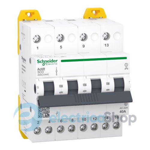Перемикач 3-х позиційний iSSW Acti9 4P 40 A I-O-II (Schneider Electric A9SCO440)