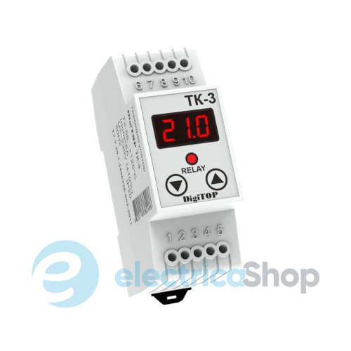 Універсальний терморегулятор TK-3 DigiTOP -50…+125°С, DIN, 230V/6А