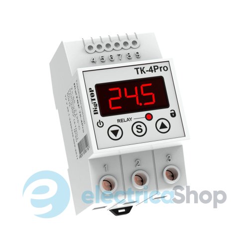 Терморегулятор ТК-4Pro DigiTOP -50 ... +125 ° С, DIN, 230V / 25А