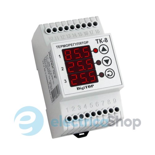 Терморегулятор ТК-8 DigiTOP -55…+125°С, DIN, (230V/6А)
