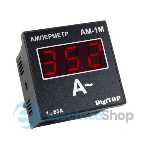 Амперметр АМ-1М DigiTOP 1ф. 1А…63А, щитовой вариант