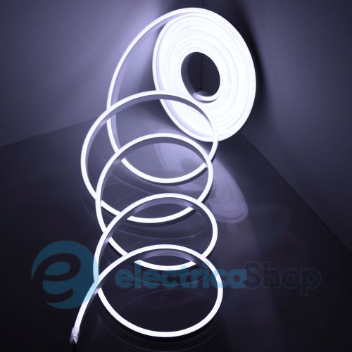 Світлодіодний неон 24V, 9,6 Вт/м, 5000К LED Neon IP65 2835-120-12x18-24 RISHANG RX22C0TC-A (19706)
