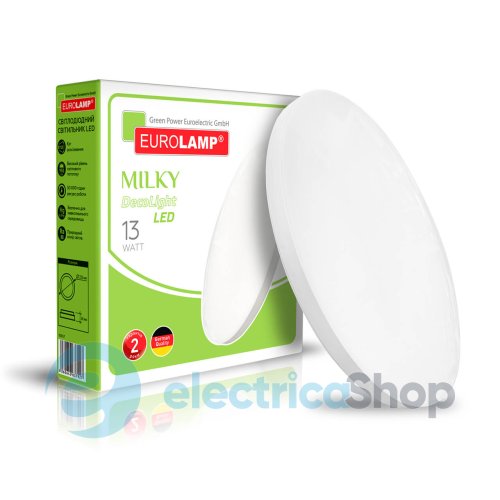 Світлодіодний світильник Eurolamp накладний матовий Milky T22 13W 4000K LED-NLR-13W-T22