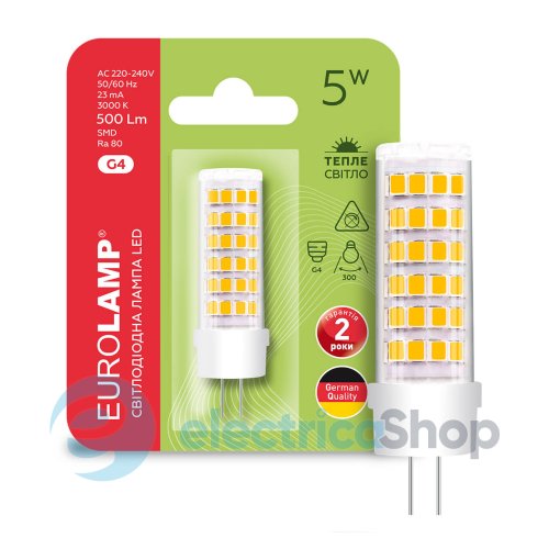 Светодиодная лампа капсульная Eurolamp G4-5W-3000K-220V LED-G4-0530(220)